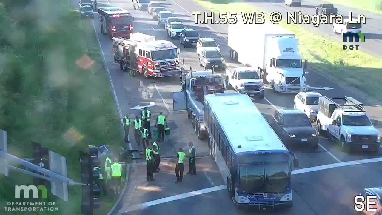 Plymouth Metrolink bus rear-ended at red light